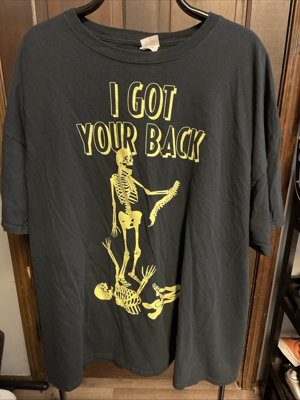 Glow in the Dark Skeleton Shirt 3XL Fruit of the Loom I Got Your Back